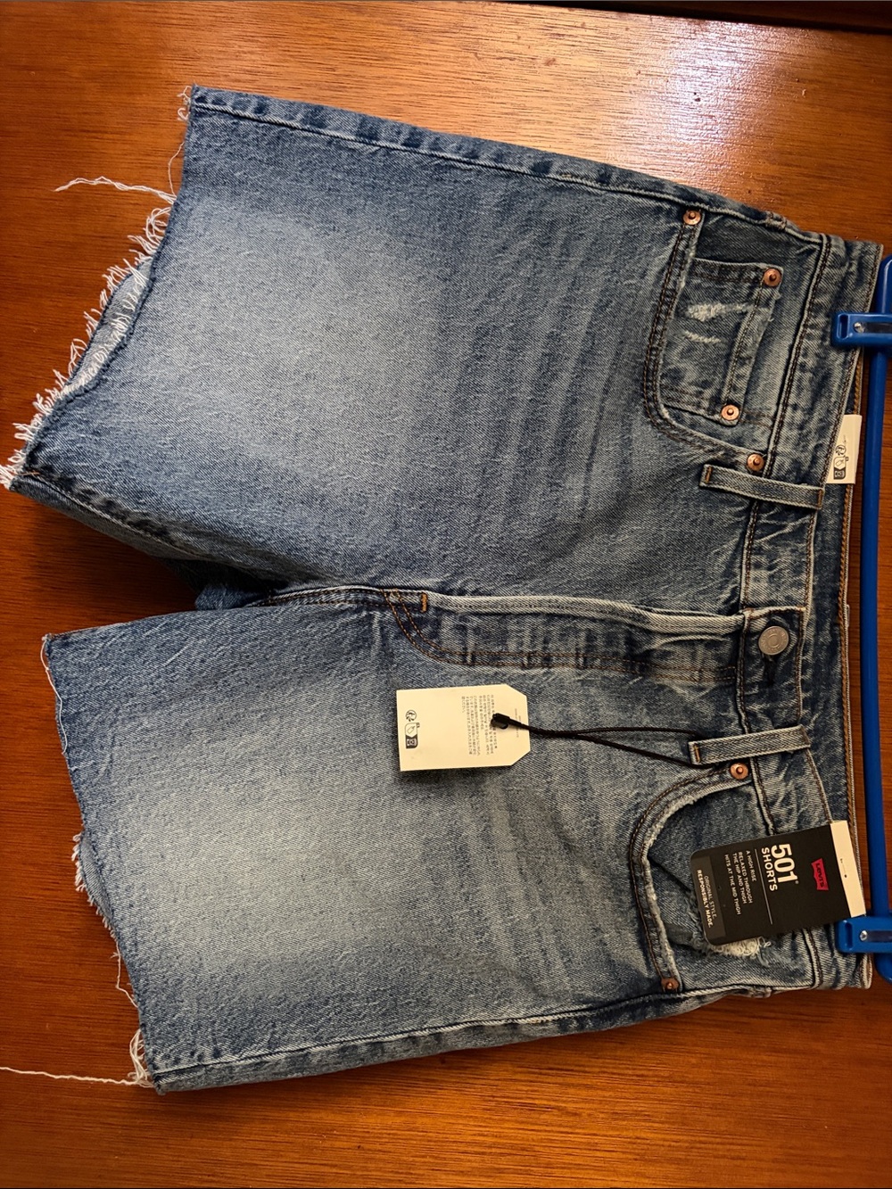 Levi's Women's Boyfriend Cutoff Jeans - Light Blue Wash